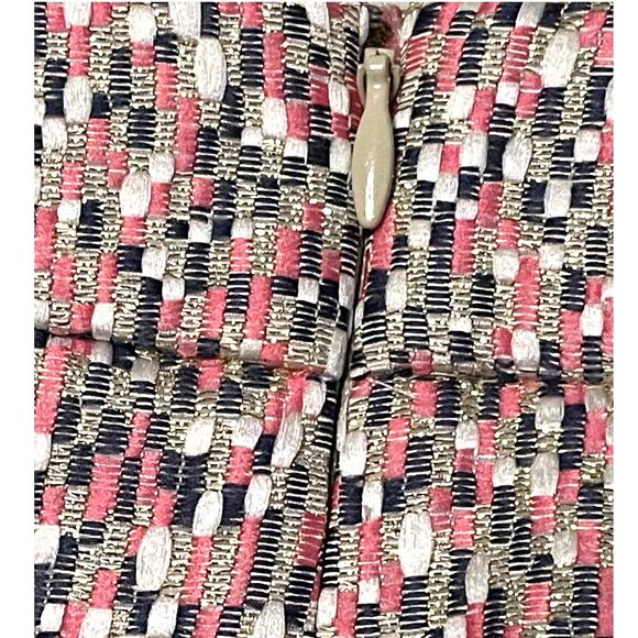 J.Crew Gold Sparkle Pink Tweed Mini Skirt size 6 - Picture 7 of 7